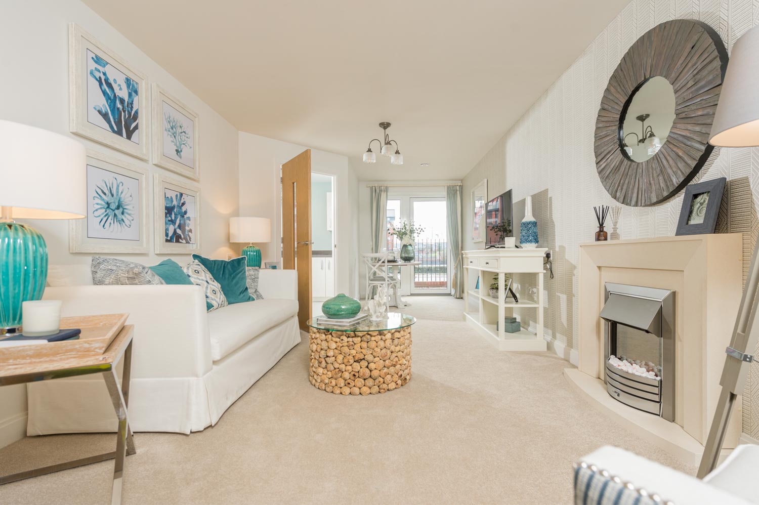 Living room at Beccles Retirement Living Plus development